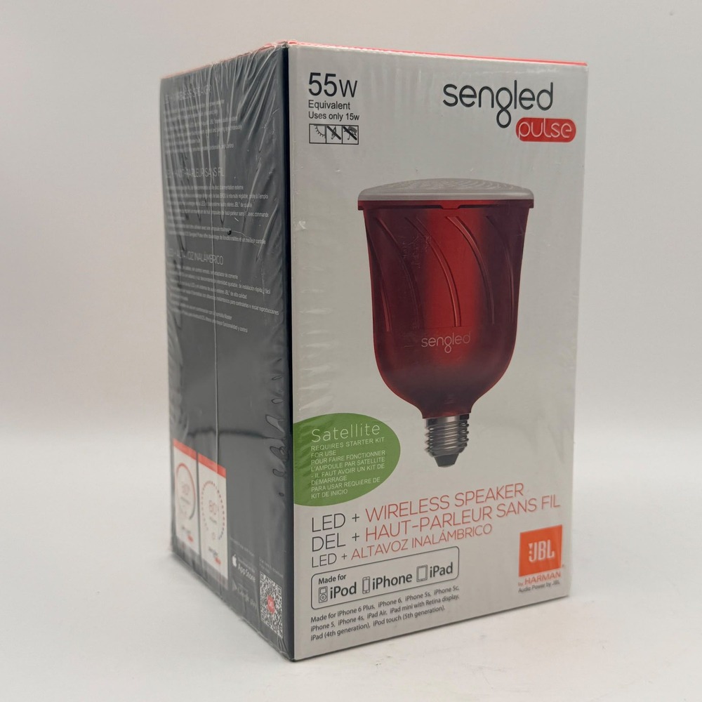 Sengled Pulse Satellite LED Light Bulb Wireless JBL Bluetooth Speaker Red New